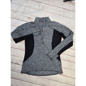 ATHLETA Women's Running Wild 1/2 Zip Pullover Gray Stretch Athletic Jacket Sz M